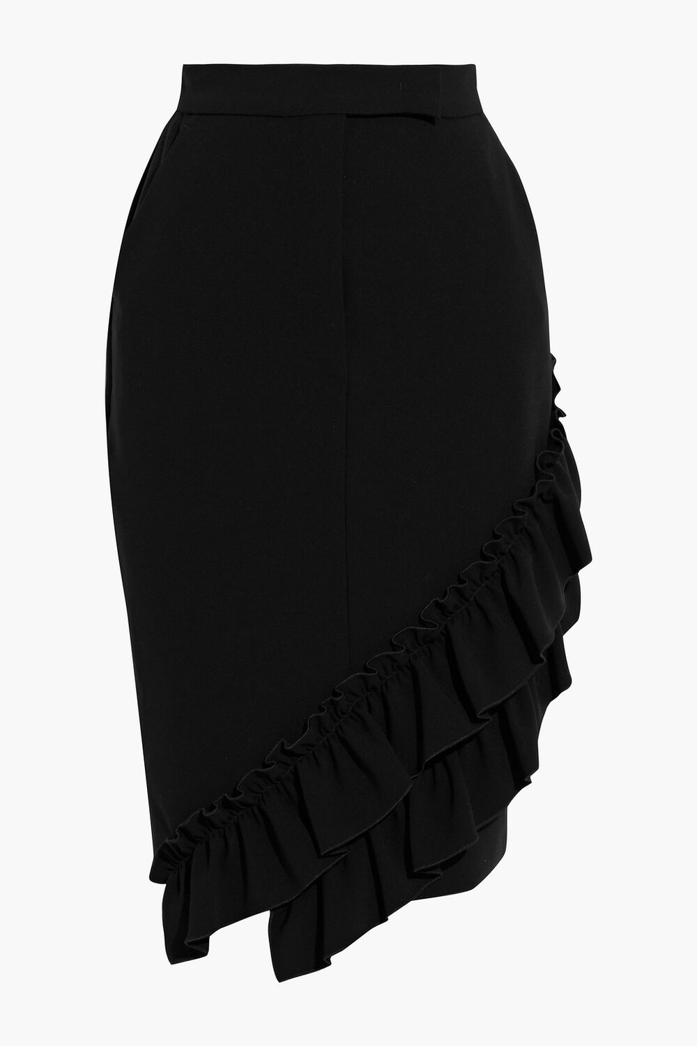 

Юбка Eles из крепа с оборками MAX MARA, черный