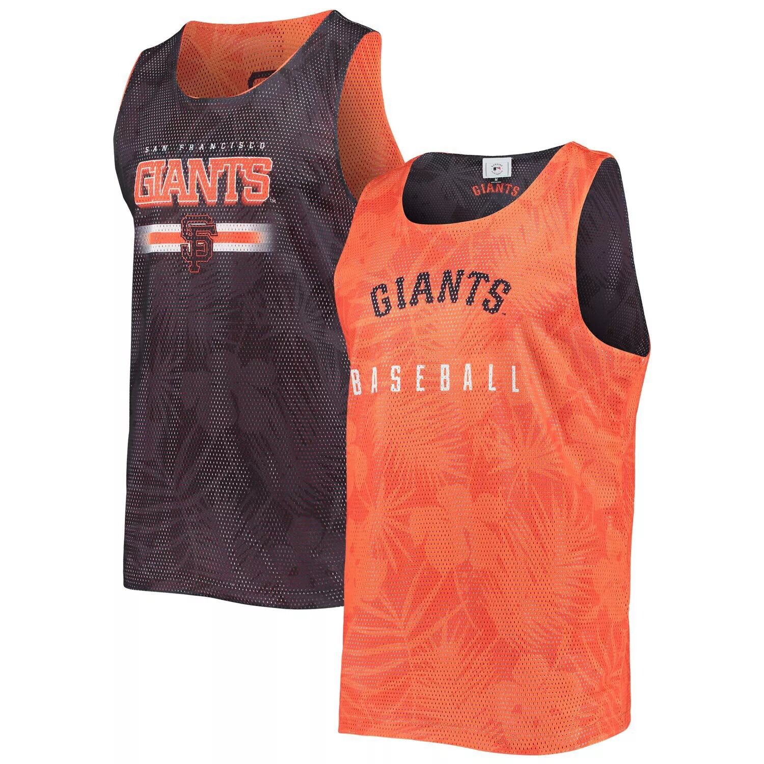 

Мужская двусторонняя сетчатая майка FOCO оранжевого/черного цвета San Francisco Giants с цветочным принтом