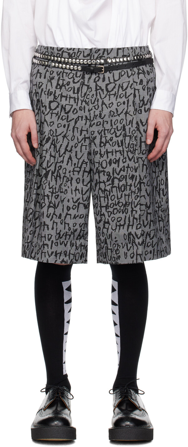 

Серые шорты в клетку Glen Comme des Garçons
