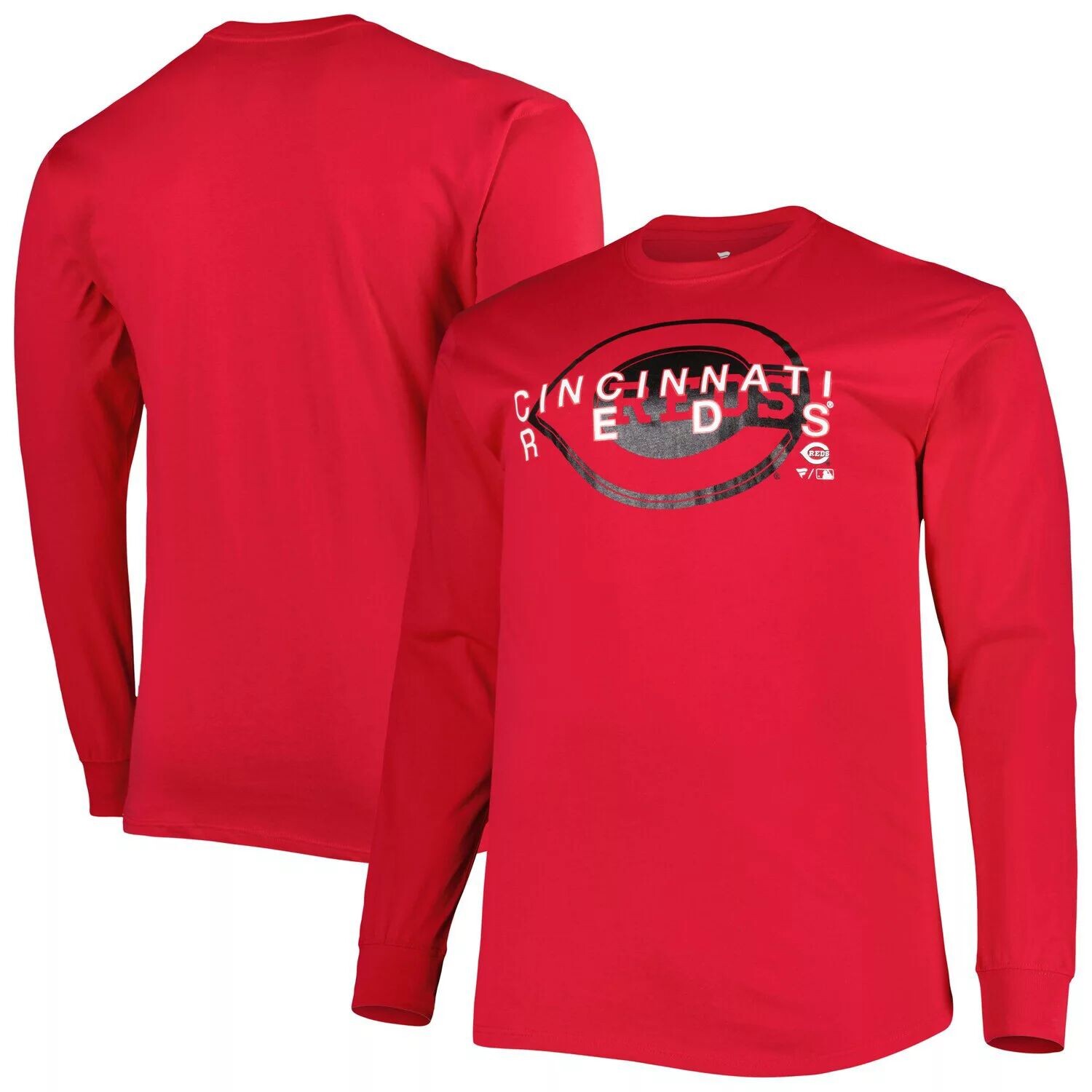 

Мужская красная футболка с длинным рукавом Cincinnati Reds Big & Tall, Красный