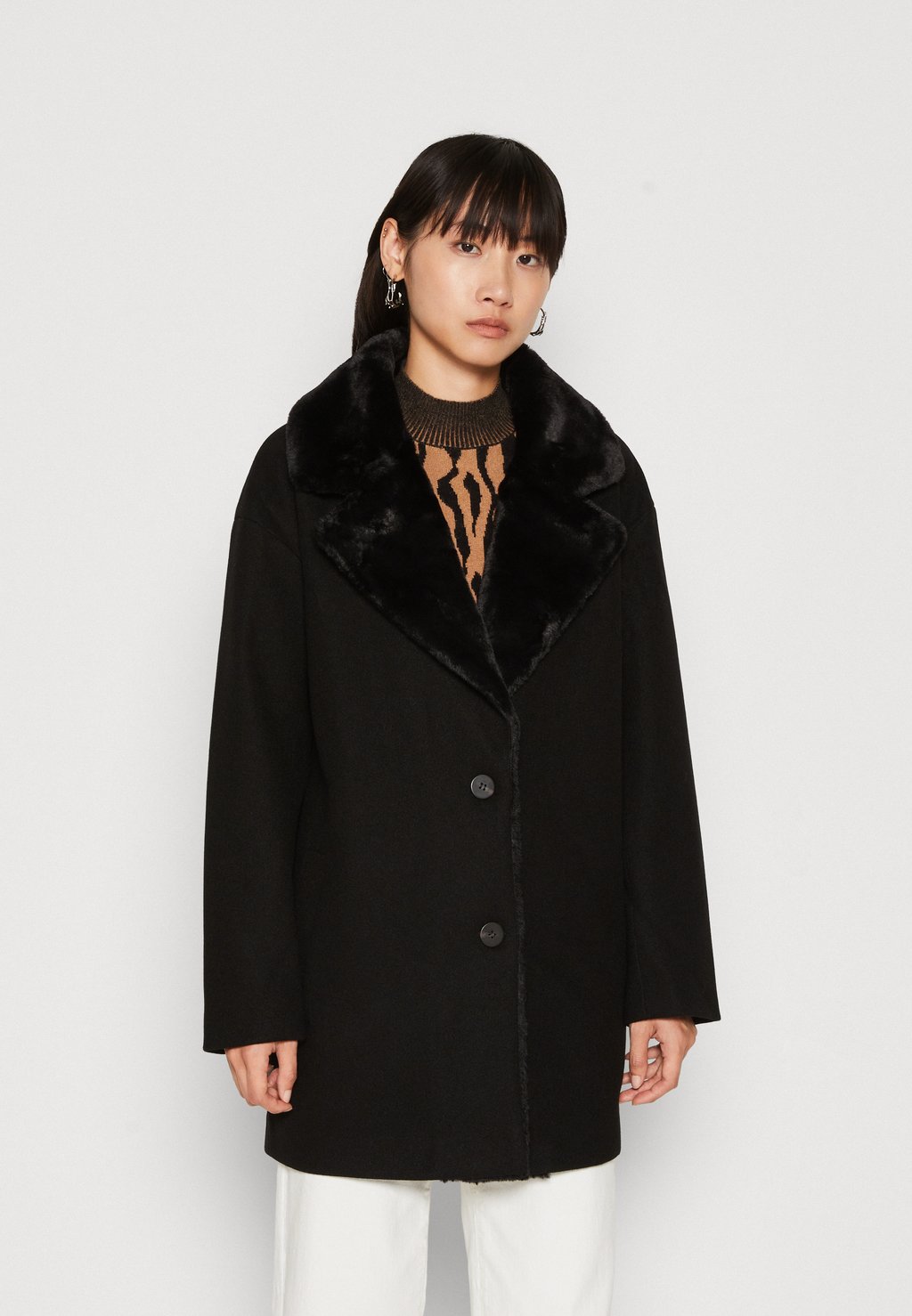Пальто классическое Vimetil Midi Coat VILA, черный