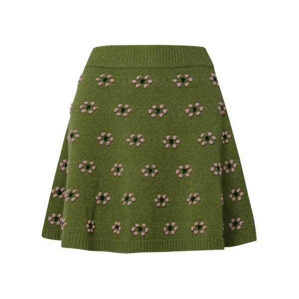 

Юбка wool mini skirt Kenzo, зеленый