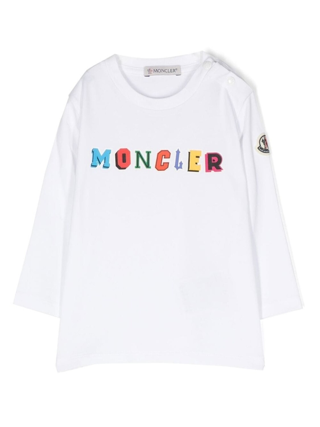 

Moncler Enfant футболка с длинными рукавами и логотипом, белый