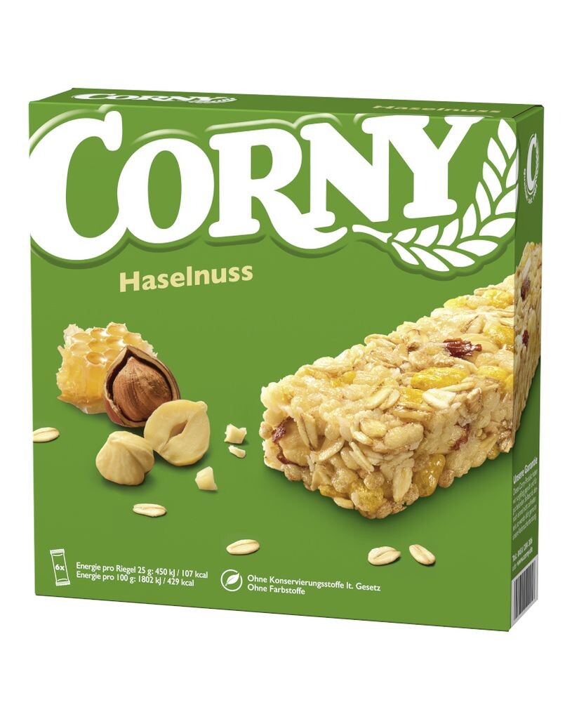 

Классический батончик-мюсли с фундуком от Corny, 6х25г Schwartau Werke