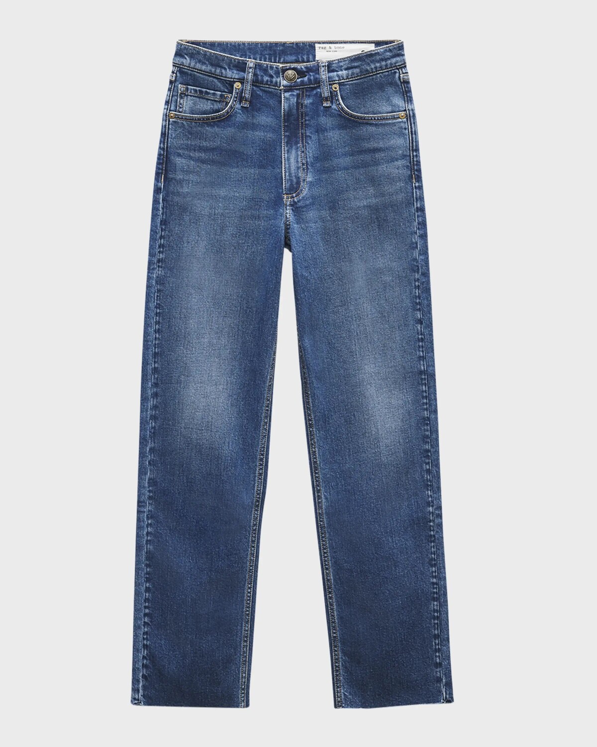 

Прямые джинсы до щиколотки со средней посадкой Harlow Rag & Bone, цвет Nova