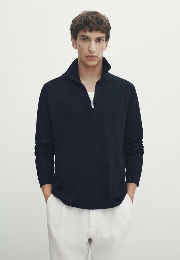 

Свитер Massimo Dutti, темно-синий