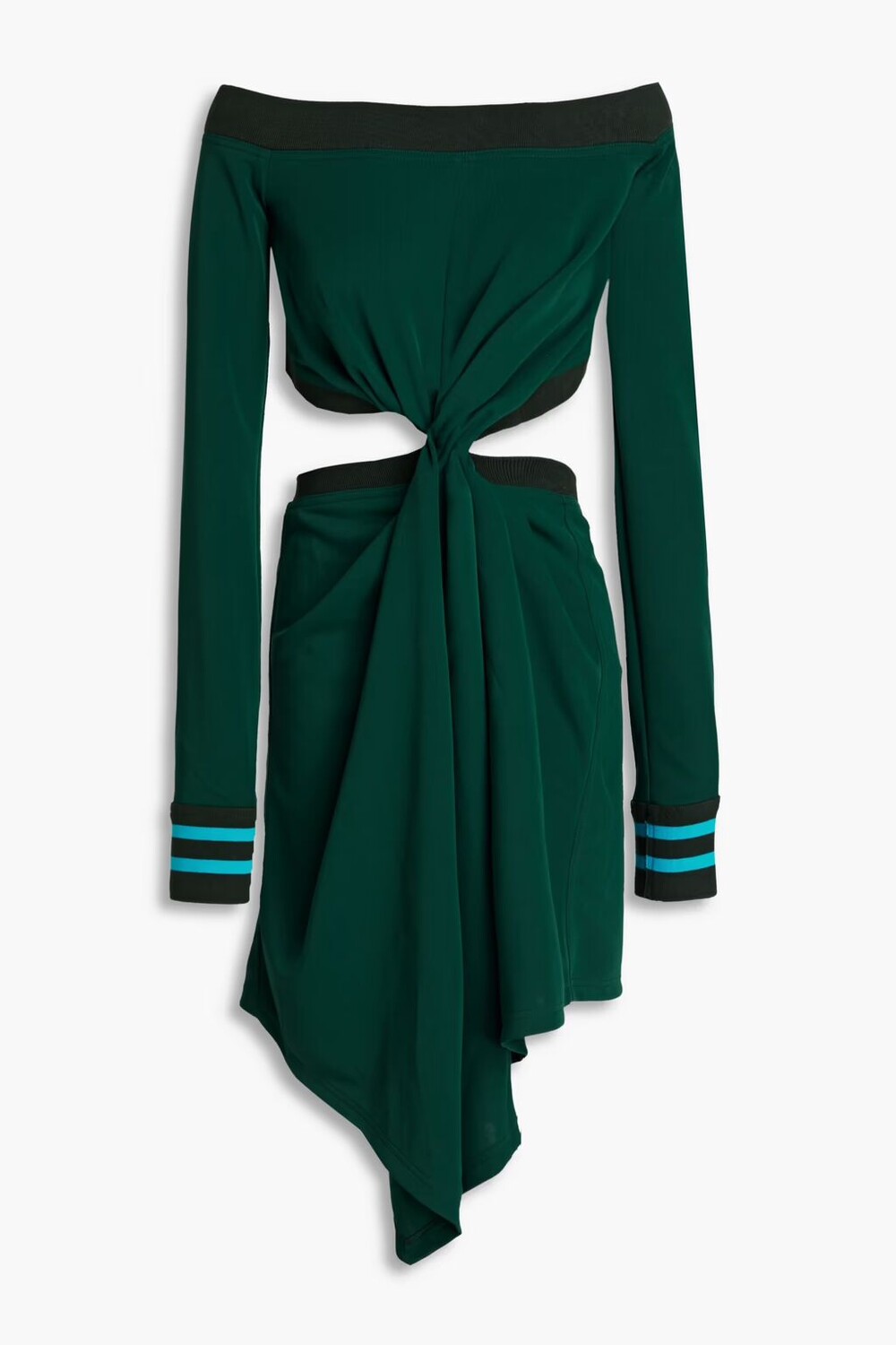 

Трикотажное платье с открытыми плечами Jw Anderson, зеленый лес