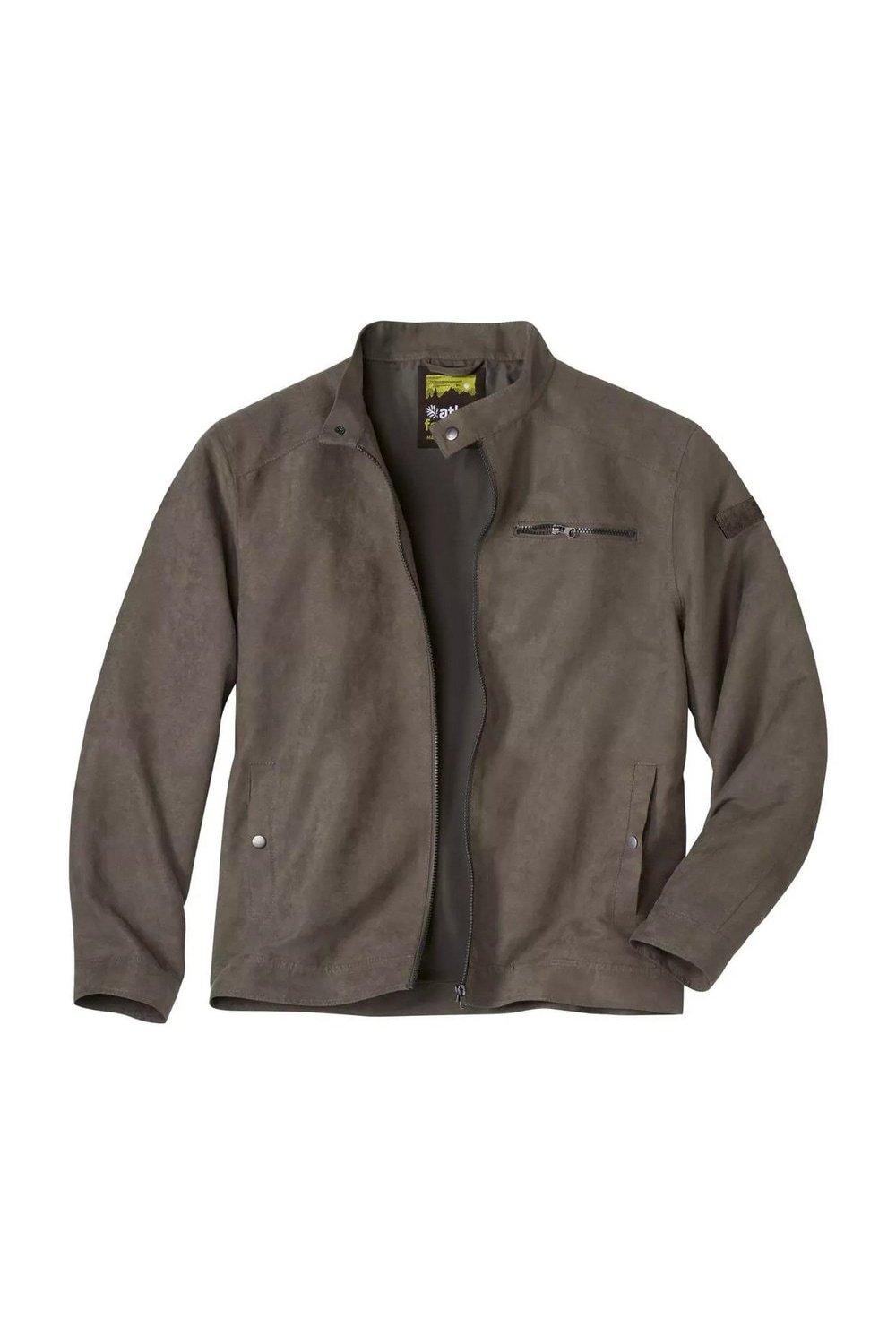 Водоотталкивающая куртка из искусственной замши на молнии Atlas for Men, коричневый
