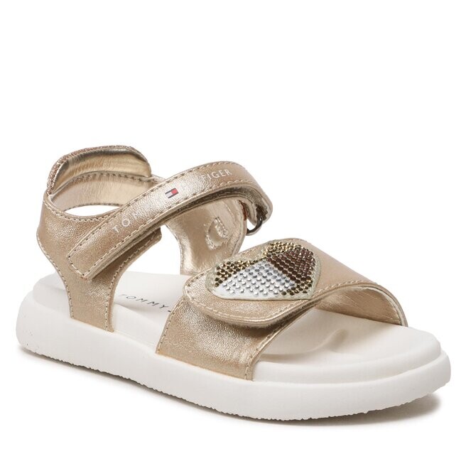

Сандалии Tommy Hilfiger StrassHeart Velcro, золото