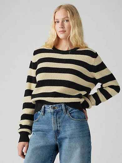 

Свитер-пуловер со снежинкой Levi's, цвет Butterfly Stripe Caviar - Black