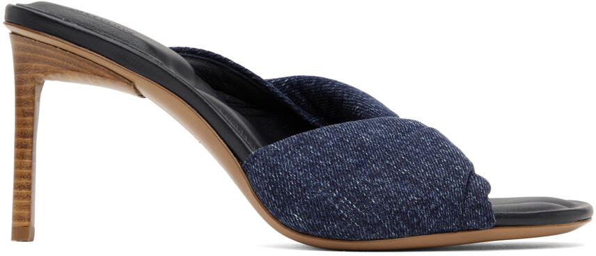 

Голубые босоножки на каблуке Le Raphia Les Mules Bagnu Jacquemus