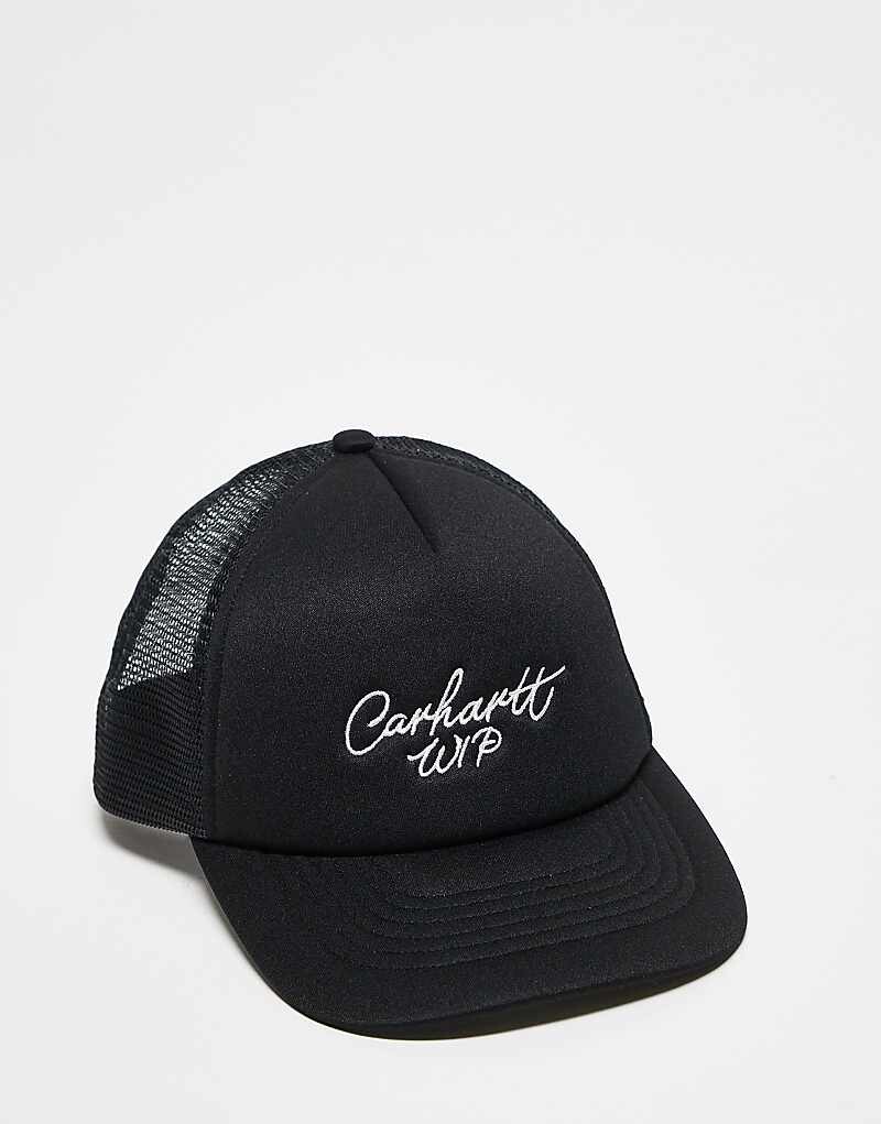 

Черная кепка дальнобойщика Carhartt WIP – с фирменным логотипом