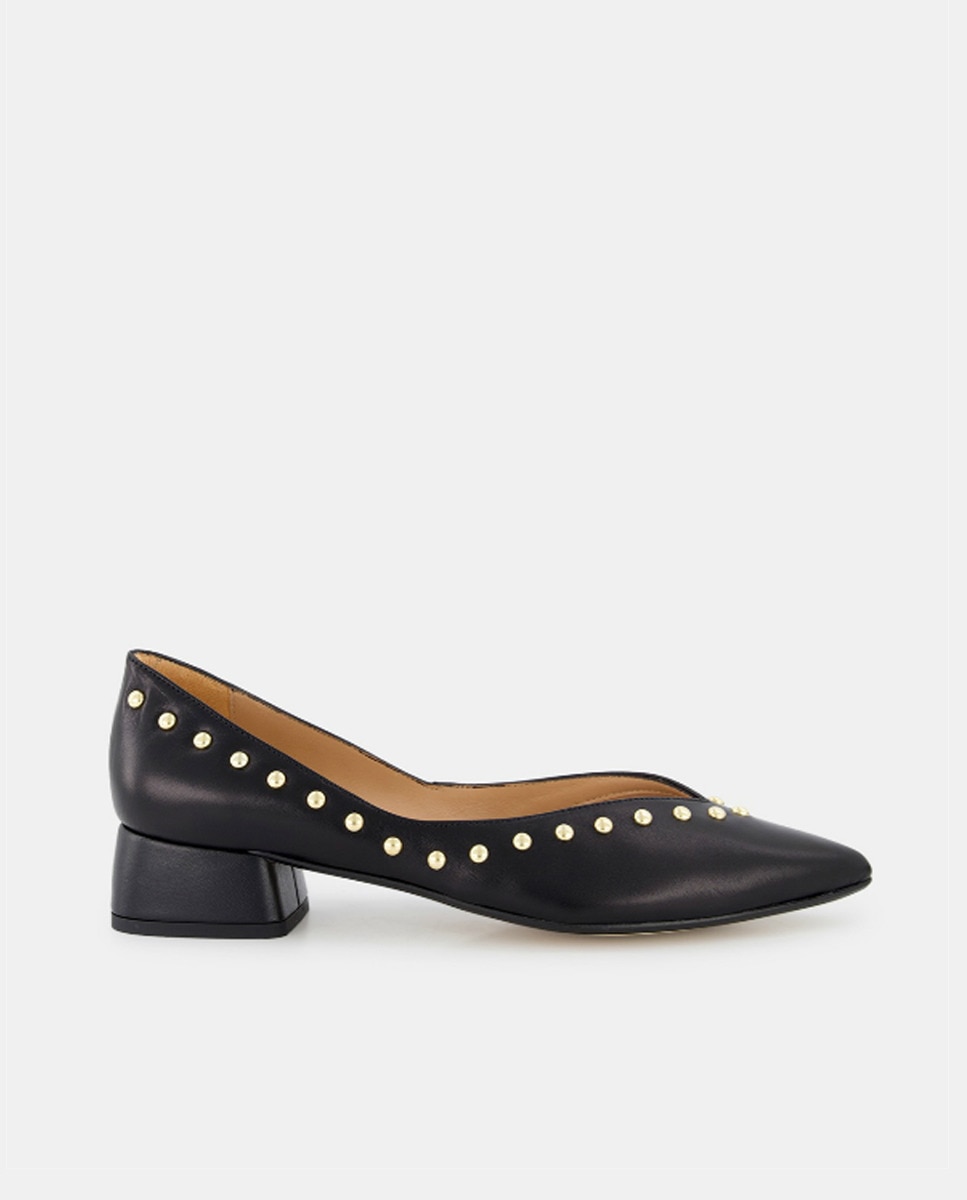 Женские кожаные туфли Palm с шипами - Comfort Line Latouche, черный