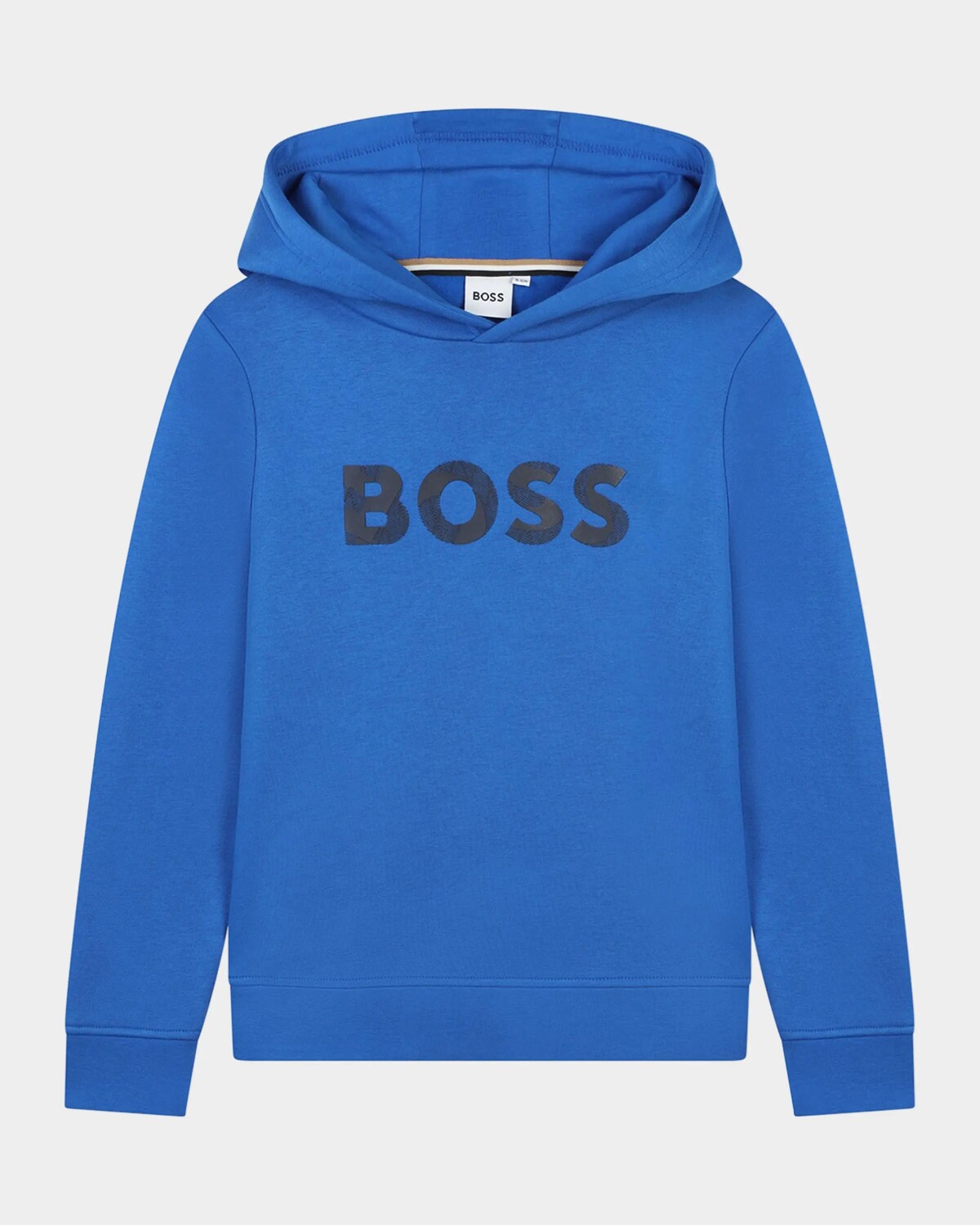 

Детская худи из смесового хлопка с принтом логотипа, размер 14 Boss, цвет Bright Cobalt
