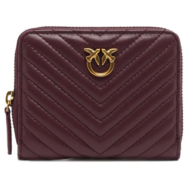 

Кошелек Taylor на молнии из овечьей кожи наппа Pinko, бургунди