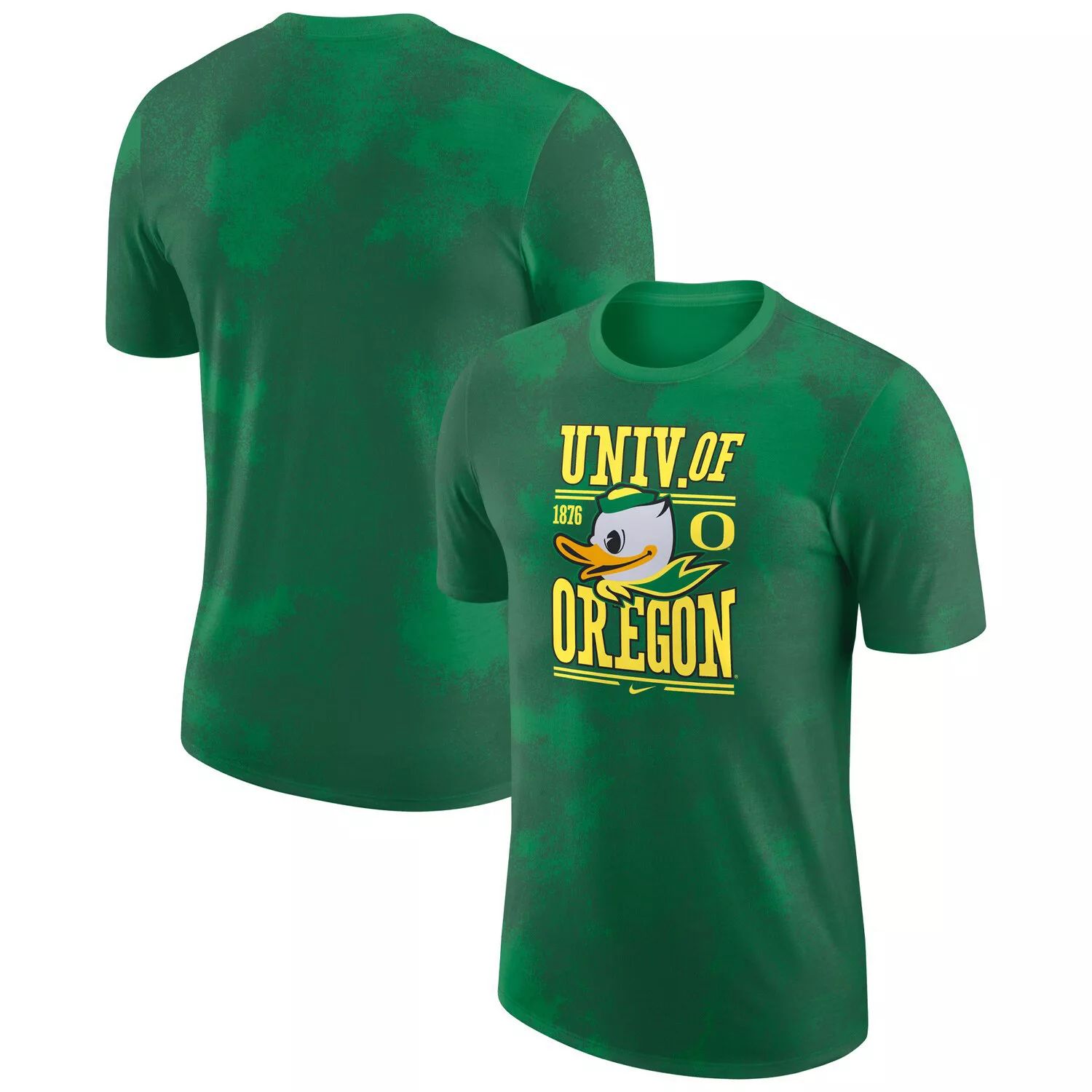Мужская зеленая футболка Oregon Ducks Team Stack Nike