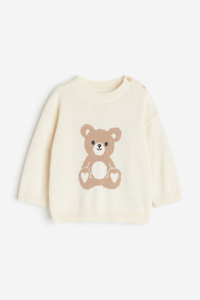 

Хлопковый свитер H&M, белый
