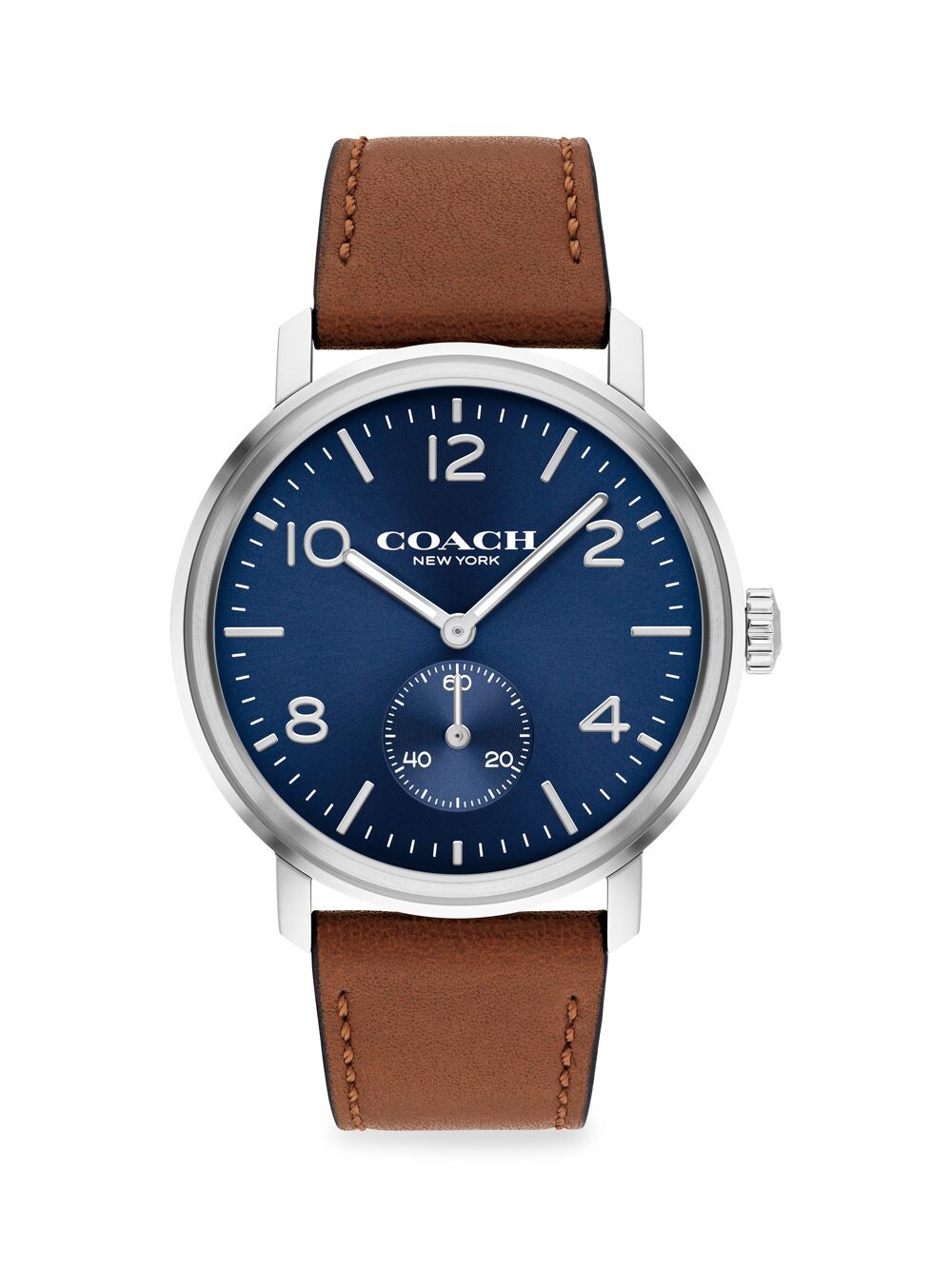 

Часы Harrison с кожаным ремешком из нержавеющей стали COACH, синий