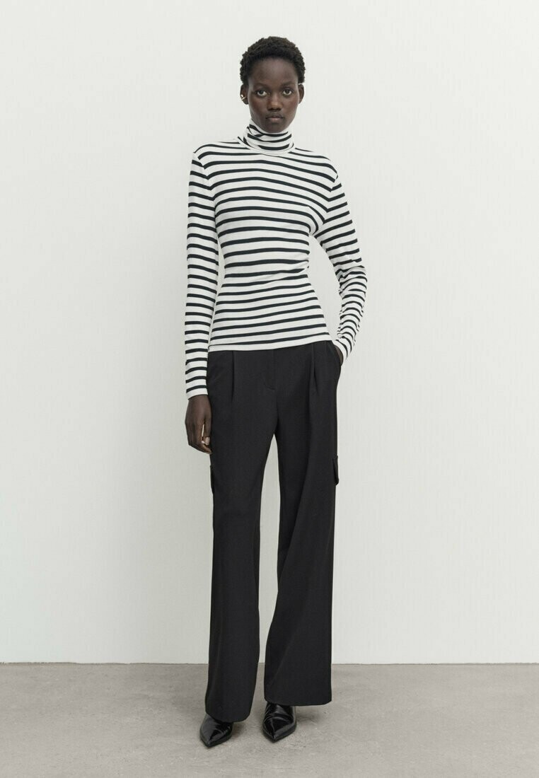 

Топ с длинными рукавами Massimo Dutti STRIPED, бежевый