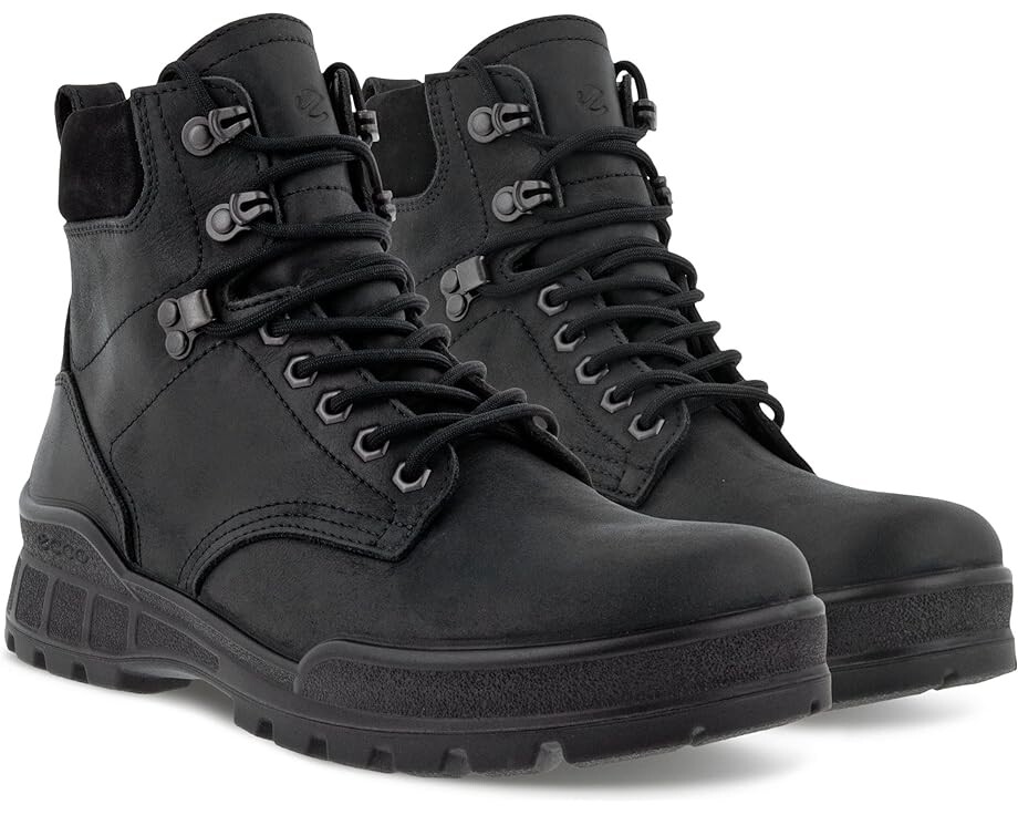 

Ботинки ECCO Track 25 Waterproof Plain Toe Tie Boot, цвет Black Nubuck