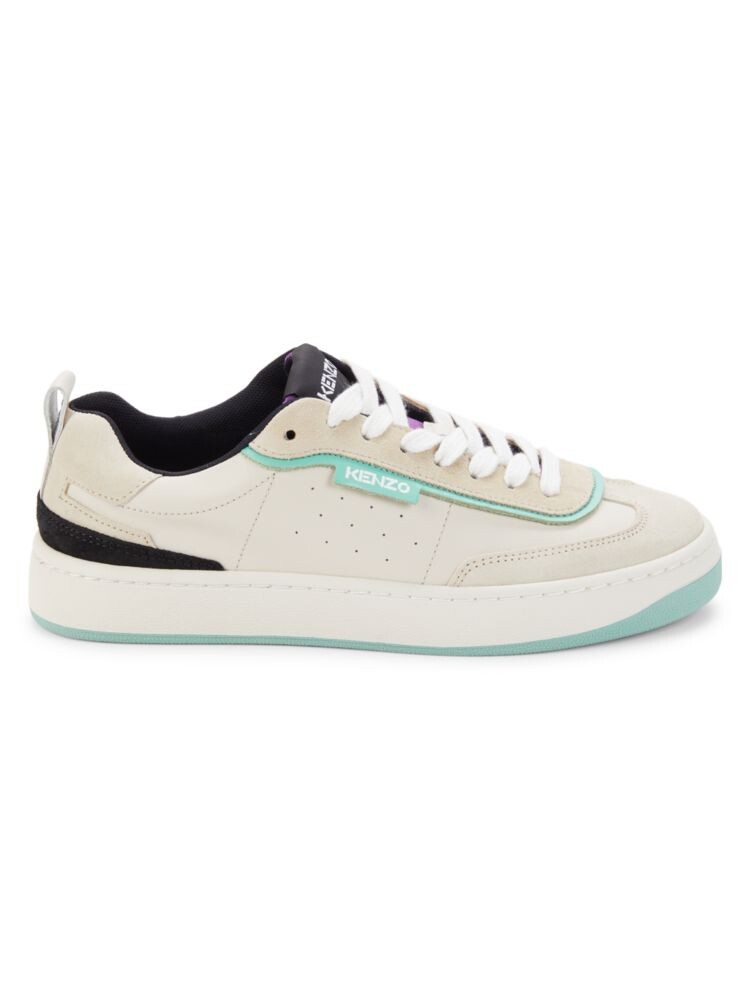 

Низкие кожаные кроссовки с кончиками крыльев Kenzo, цвет Almond Green