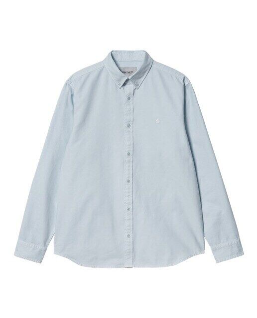 

Мужская хлопковая рубашка с вышитым логотипом Carhartt Wip, синий