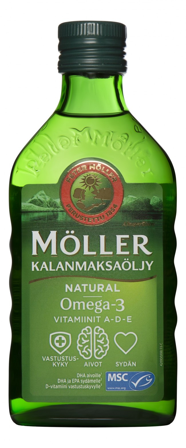 Рыбий жир Möller с витаминами A, D3 и E