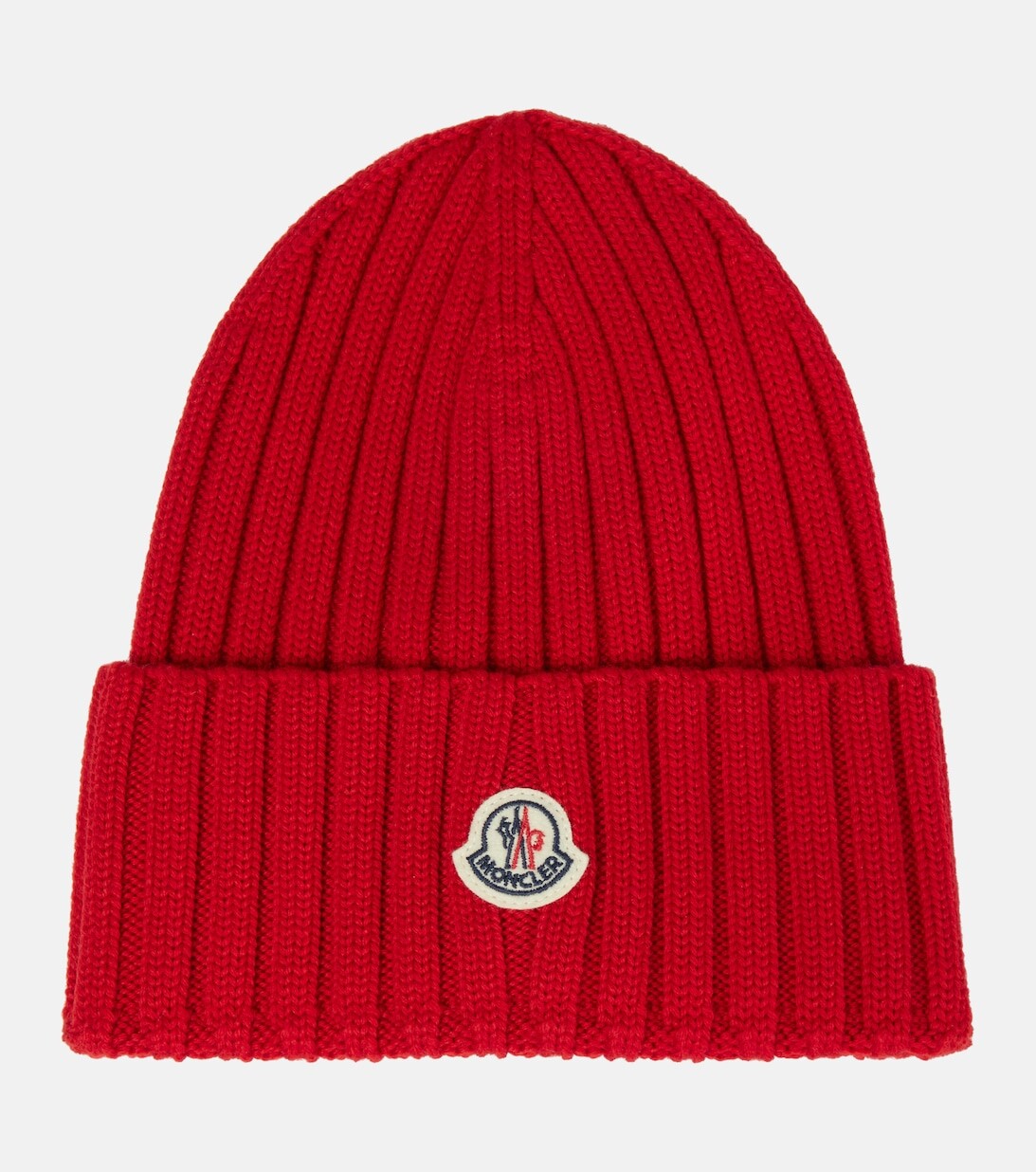 

Шерстяная шапка в рубчик Moncler, красный