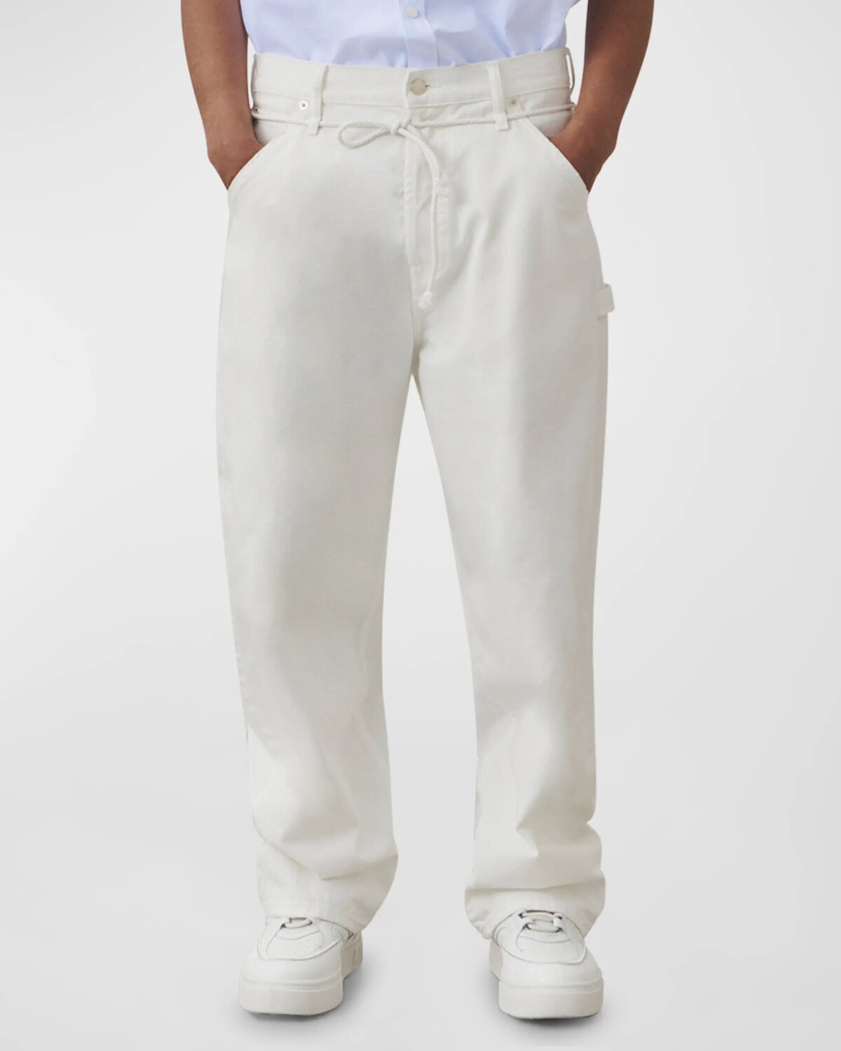 

Мужские джинсовые брюки David с завязками DARKPARK, цвет Washed White