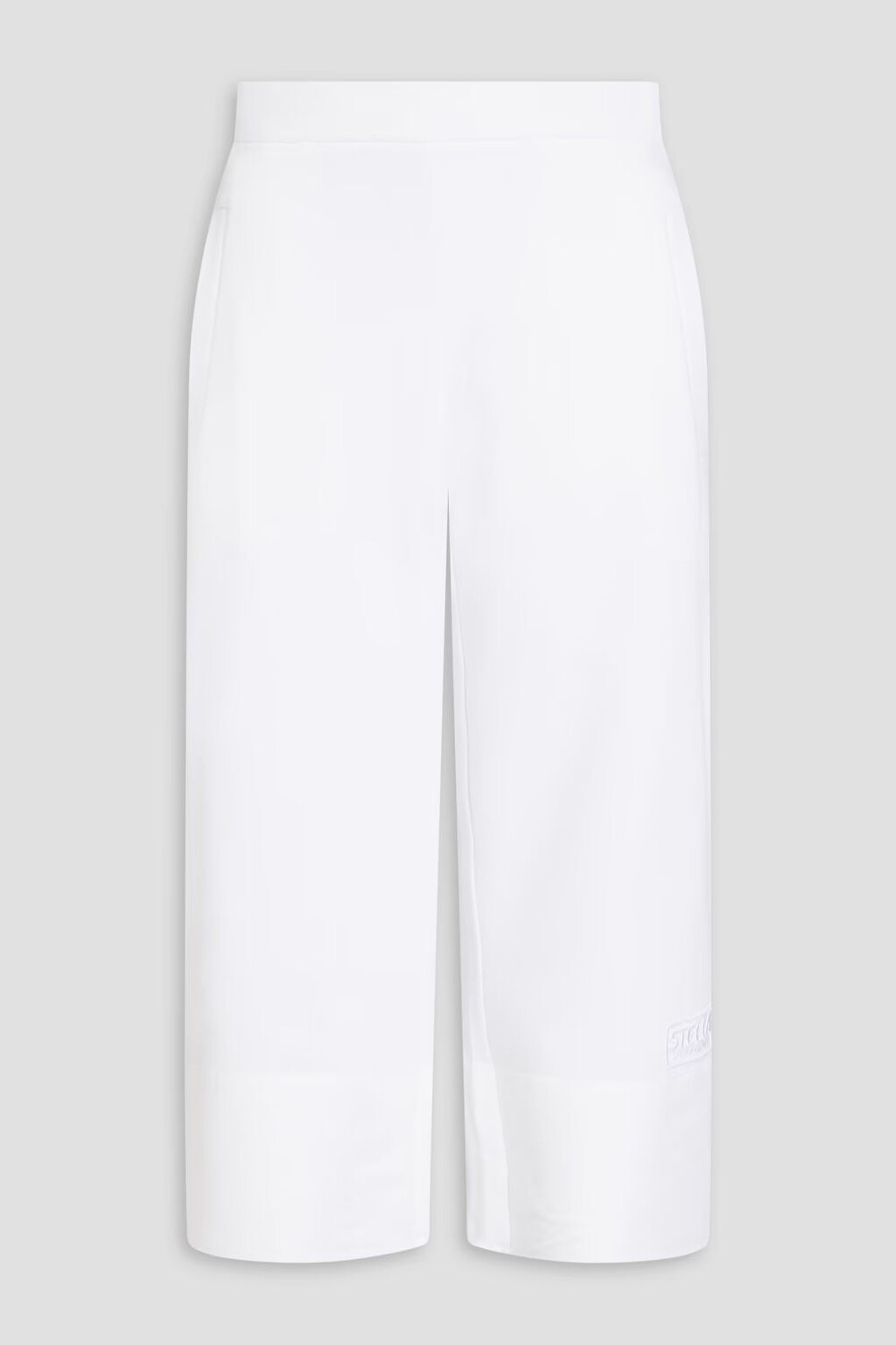 

Укороченные спортивные брюки из хлопка и флиса Stella Mccartney, белый