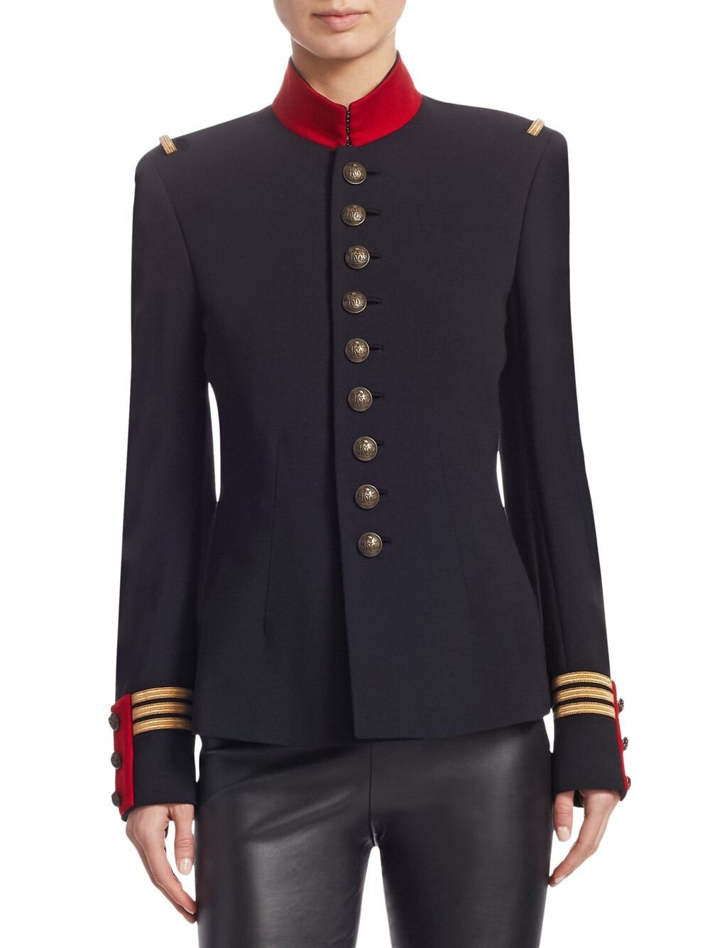 

Двусторонний шерстяной жакет The Officer Iconic Style Ralph Lauren Collection, черный