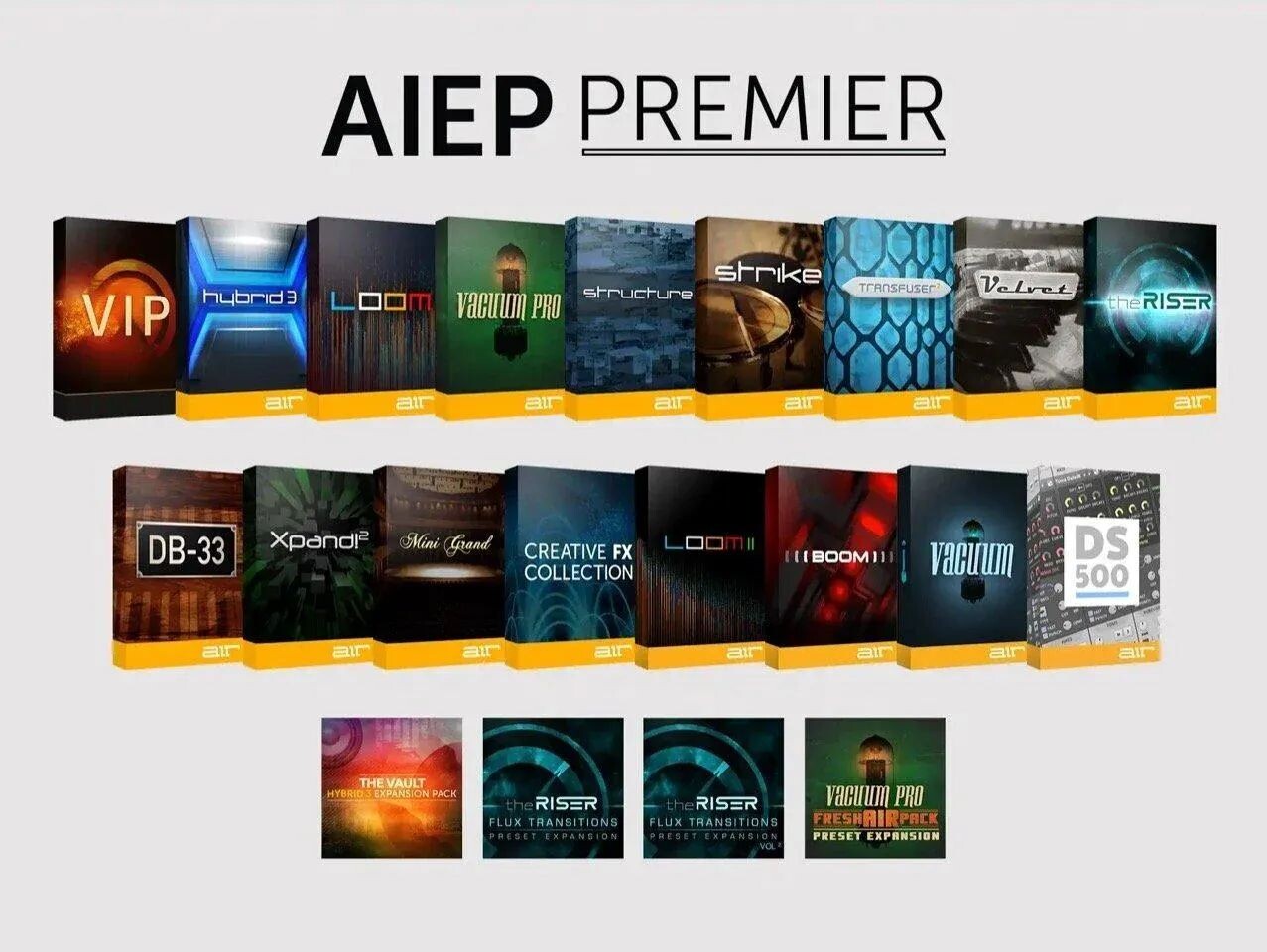 

Пакет подключаемых модулей виртуальных инструментов AIR AIEP3 Premier Instrument Pack 3.0