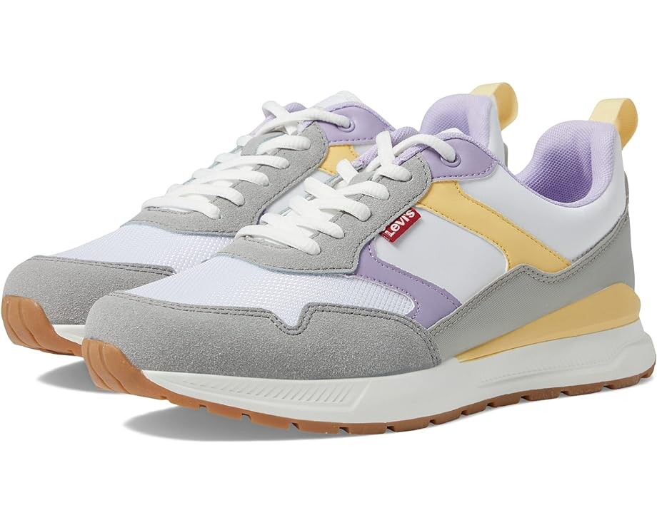 Кроссовки Levi's Shoes Oats 2, цвет White/Lilac/Sunlight