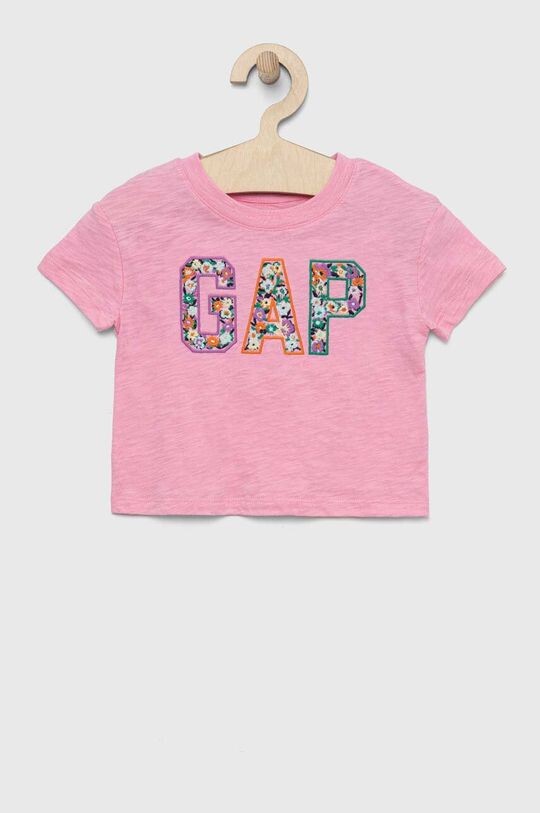 

Хлопковая футболка для детей Gap, розовый