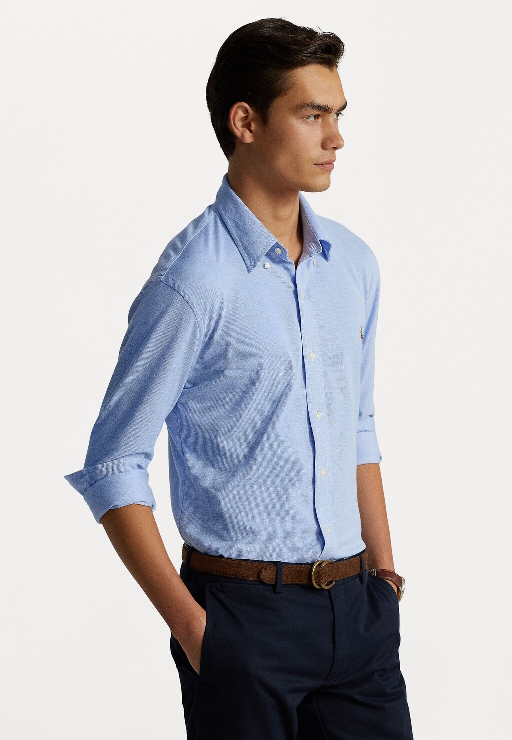 

Рубашка ТРИКОТАЖНАЯ РУБАШКА ОКСФОРД Polo Ralph Lauren, Harbour Island синий/белый