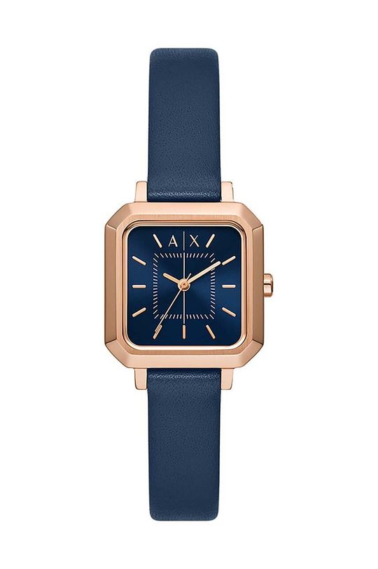 Часы AX5722 Armani Exchange, черный женские кварцевые часы с кожаным ремешком с квадратным циферблатом