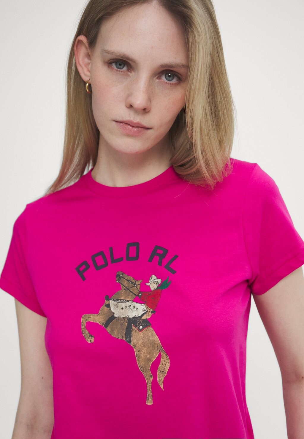 

Футболка с принтом HORSE TEE SHORT SLEEVE Ralph Lauren, розовый