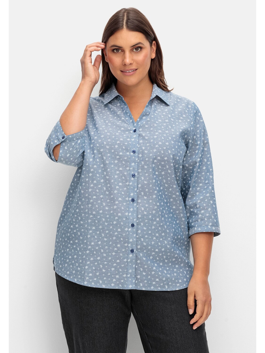 

Блуза sheego, цвет light blue Denim