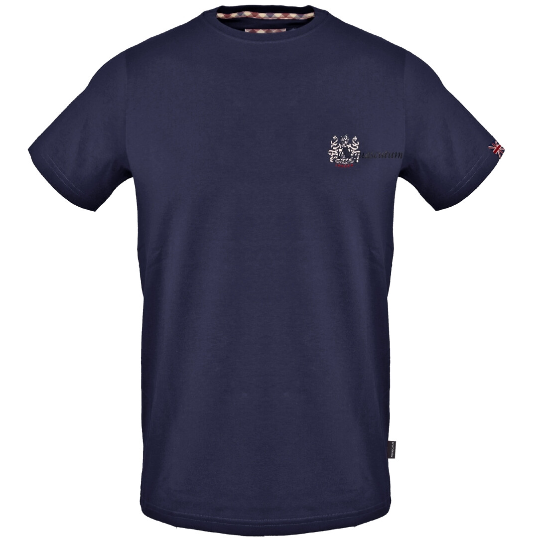 

Футболка marine с небольшим логотипом aldis на груди Aquascutum, синий