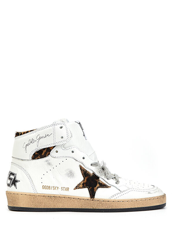 

Белые женские кожаные кроссовки до щиколотки Golden Goose, Белый, Белые женские кожаные кроссовки до щиколотки Golden Goose