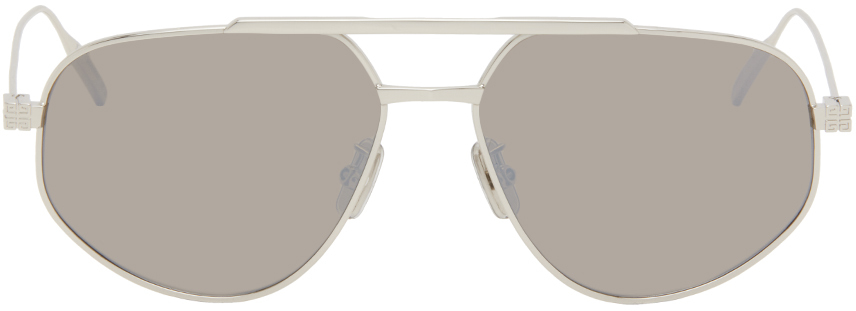Серебряные солнцезащитные очки GV Speed Givenchy