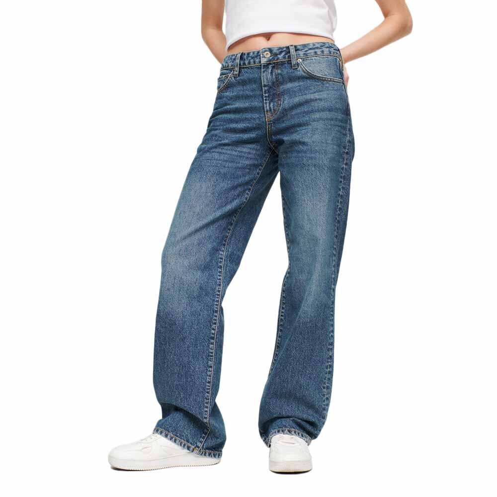 

Джинсы Superdry Mid Rise Wide Leg, синий