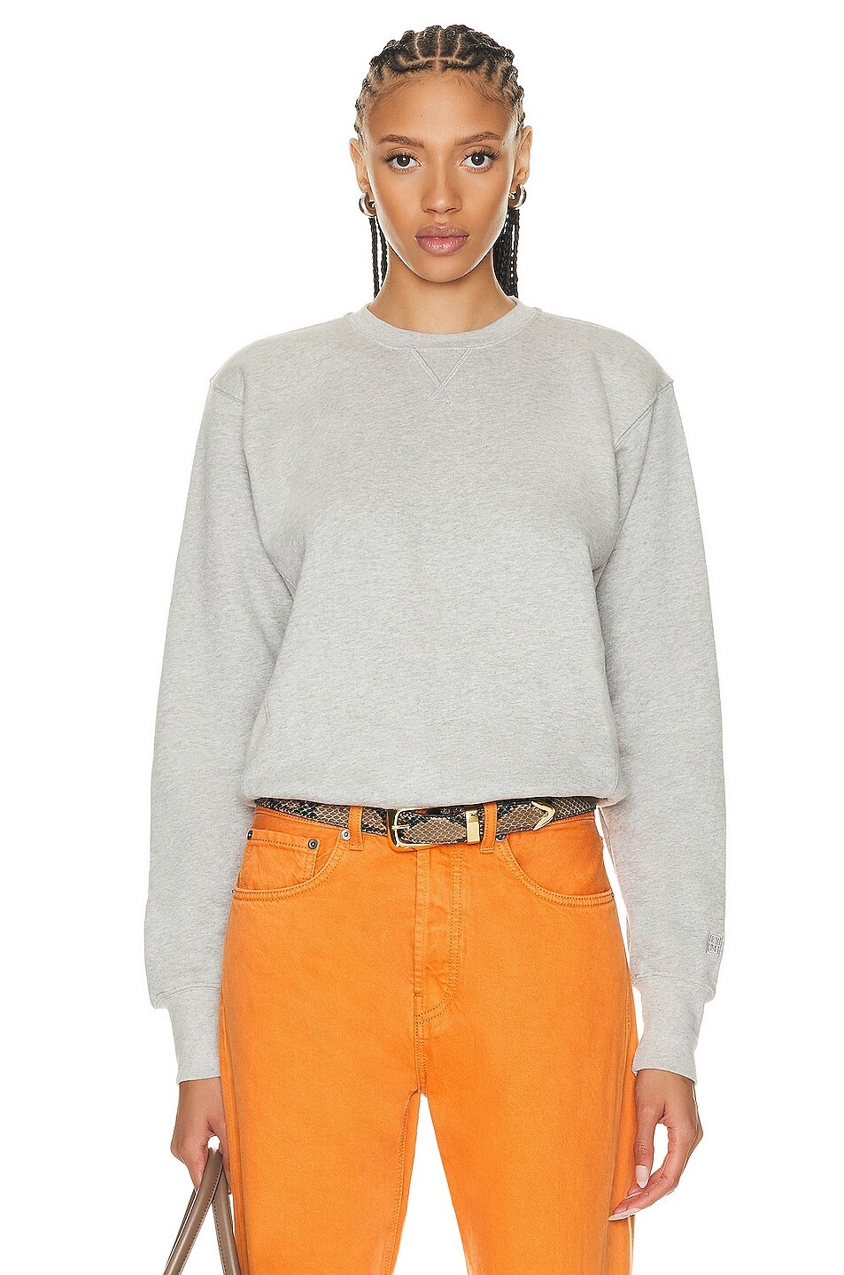 

Толстовка Toteme Crewneck Cotton, цвет Grey Melange