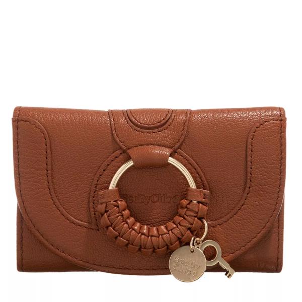 цена Кошелек hana wallet leather See By Chloé, коричневый
