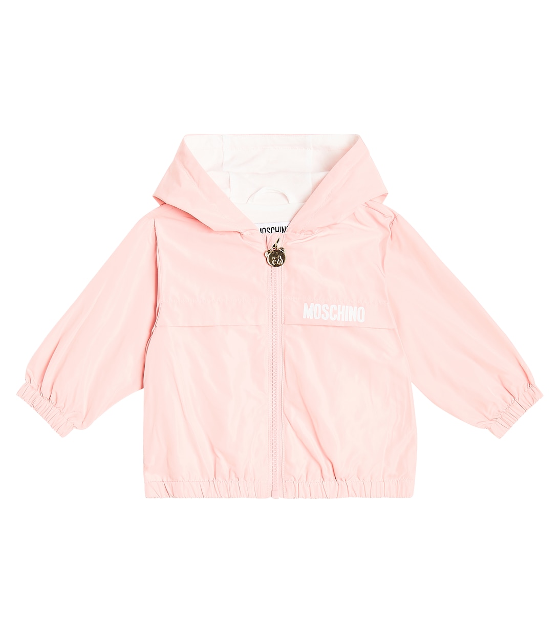 Детская куртка с принтом Moschino Kids, розовый