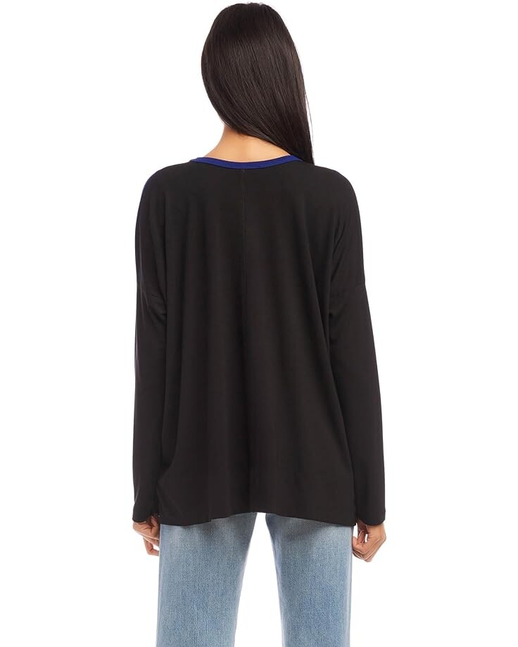 

Топ Karen Kane Color-block V-Neck Top, цвет Iris