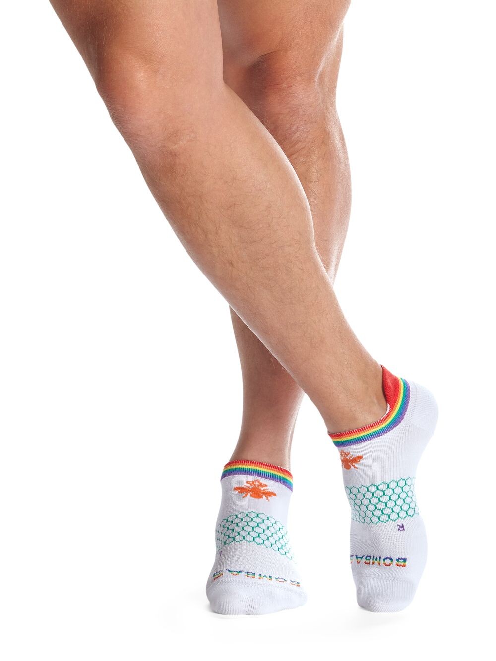 

Носки с цветными блоками Pride Rainbow Bombas, белый
