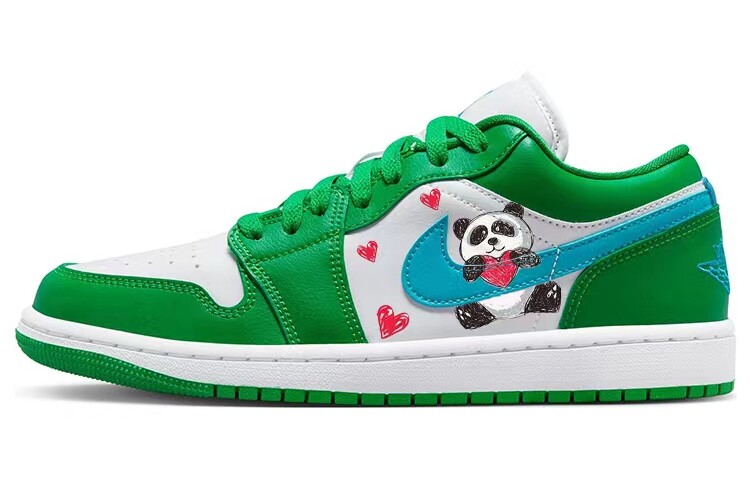 

Jordan Air Jordan 1 винтажные баскетбольные кроссовки женские, White/Green/Blue