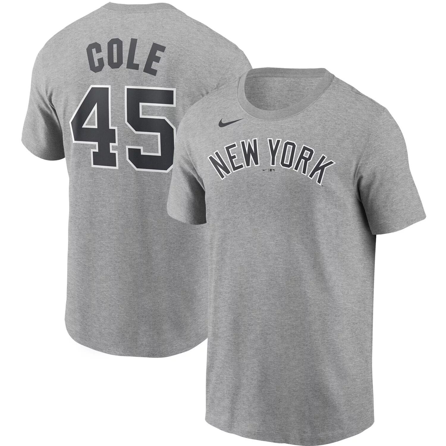 

Мужская футболка Gerrit Cole Grey New York Yankees с именем и номером Nike