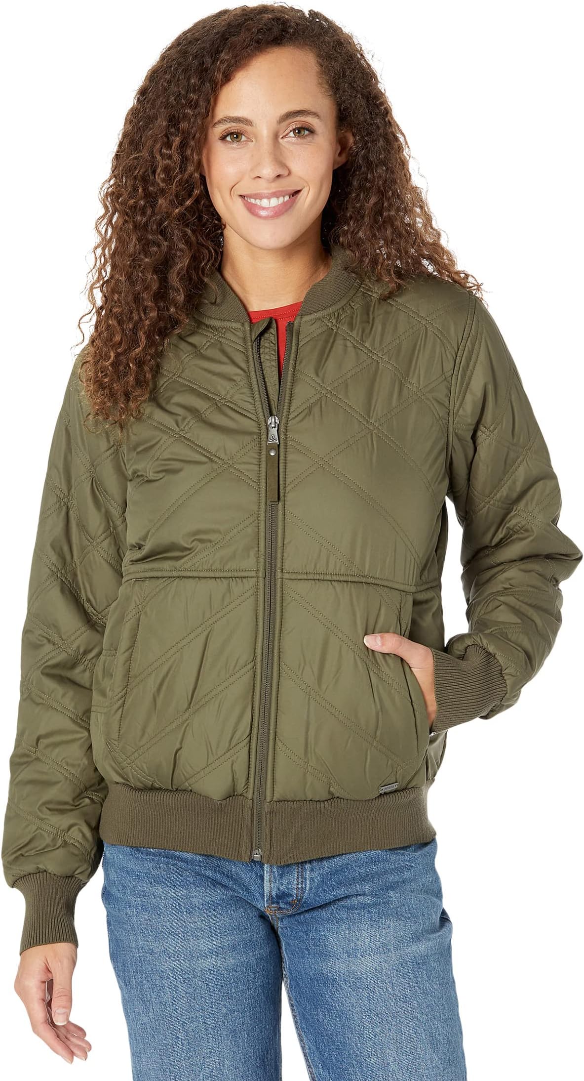 Куртка Esla Bomber Jacket Prana, цвет Slate Green